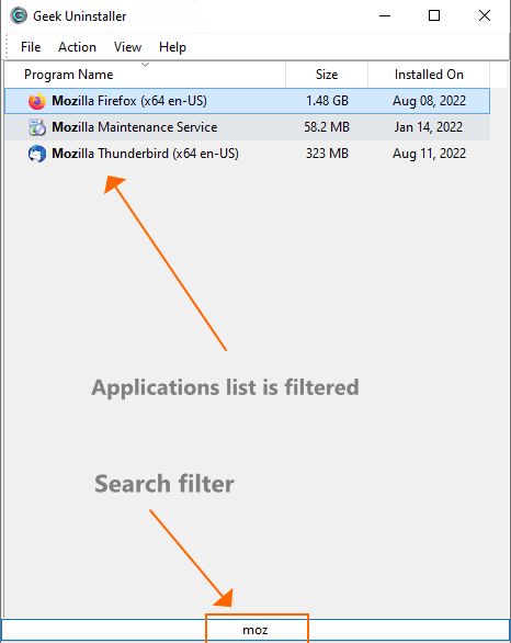 Мгновенный поиск: фильтрация списка по введённому тексту